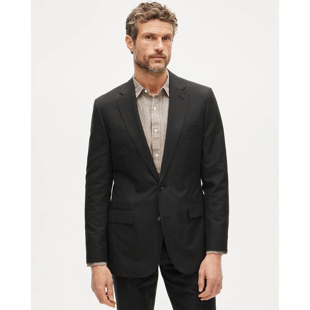 J.Crew Men 44R Ludlow Blazer Black Baird McNutt Irish Linen Cotton CQ523 NEW